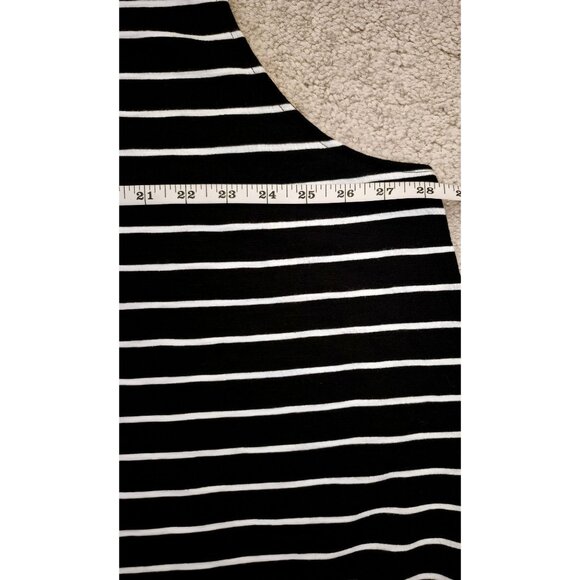 J. Jill Cotton Blend Striped Sleeveless Lace Up Neckline Shift Dress Size 4X EU - Picture 5 of 7